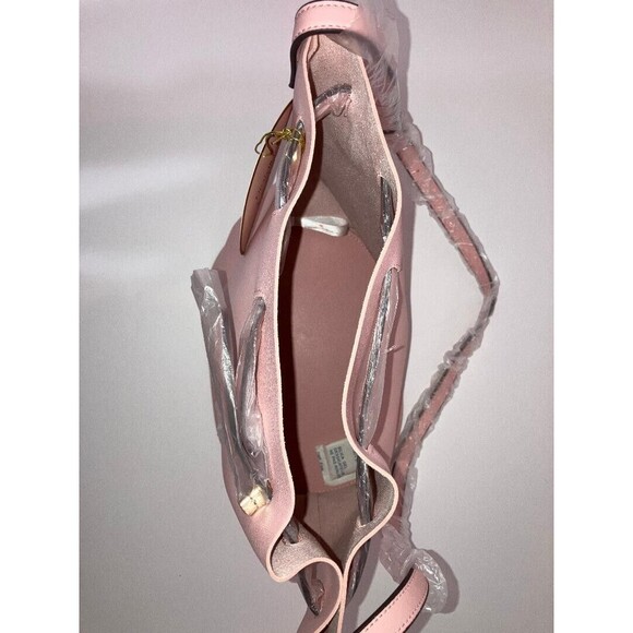 Elizabeth Arden New York Woman's Purse Drawstring Pink Blush Tote Crossbody Bag - Picture 11 of 16